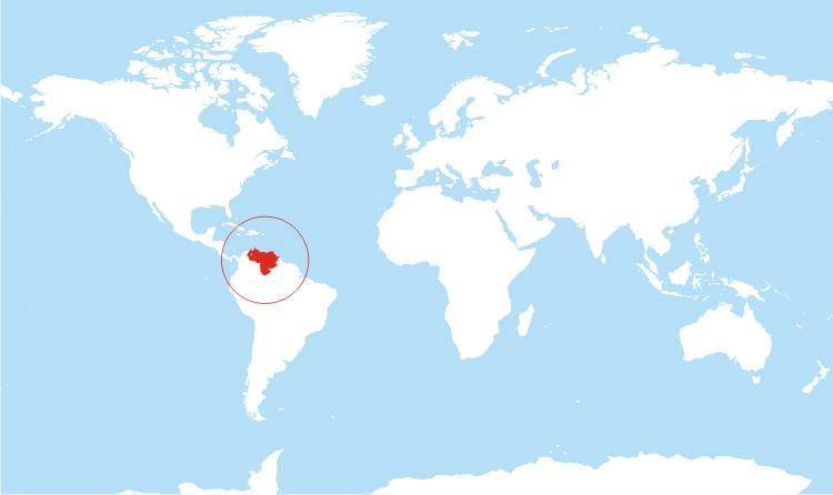 ನಕ್ಷೆ venezuela ಸ್ಥಳ ವಿಶ್ವ