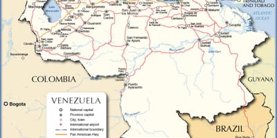 ವಿವರವಾದ ನಕ್ಷೆ venezuela