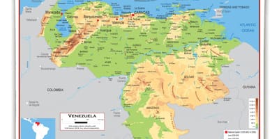 ನಕ್ಷೆ venezuela ಎತ್ತರದ
